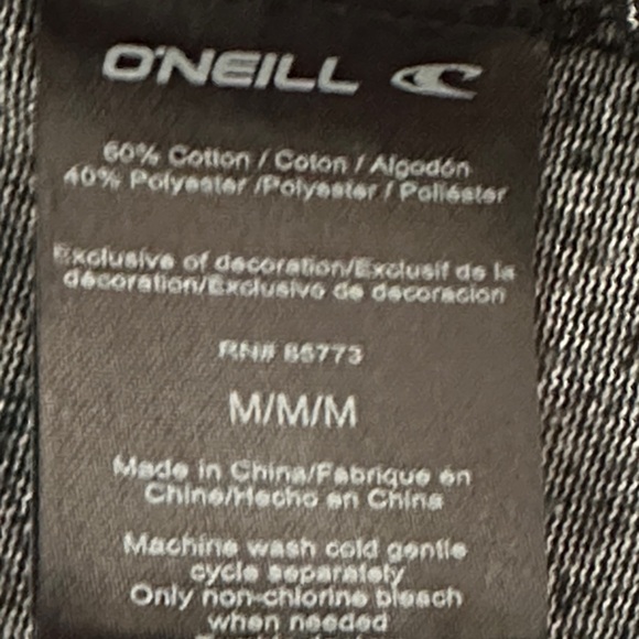 O'Neill Black and Gray  Zip-Up Jacket - Picture 9 of 9